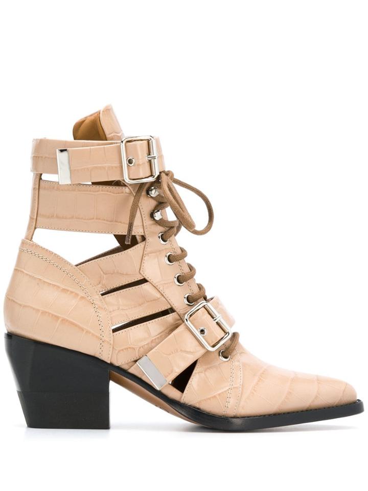 Chloé Pointed Boots - Neutrals