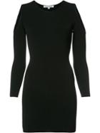Elizabeth And James Cut-off Shoulders Fitted Dress, Women's, Size: Small, Black, Nylon/spandex/elastane/viscose