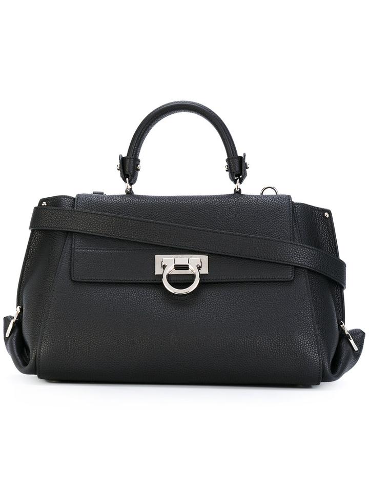 Salvatore Ferragamo - Sofia Tote - Women - Calf Leather/brass - One Size, Black, Calf Leather/brass