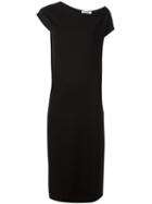 Jil Sander Asymmetric Midi Dress, Women's, Size: 38, Black, Viscose/polyamide/spandex/elastane/viscose
