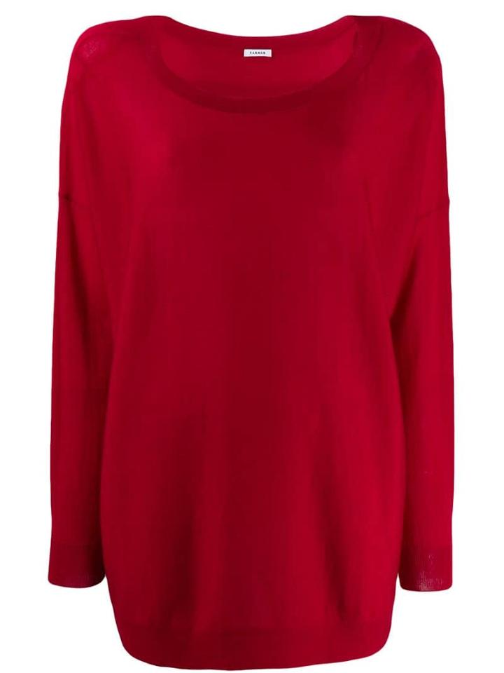 P.a.r.o.s.h. Boat Neck Jumper - Red