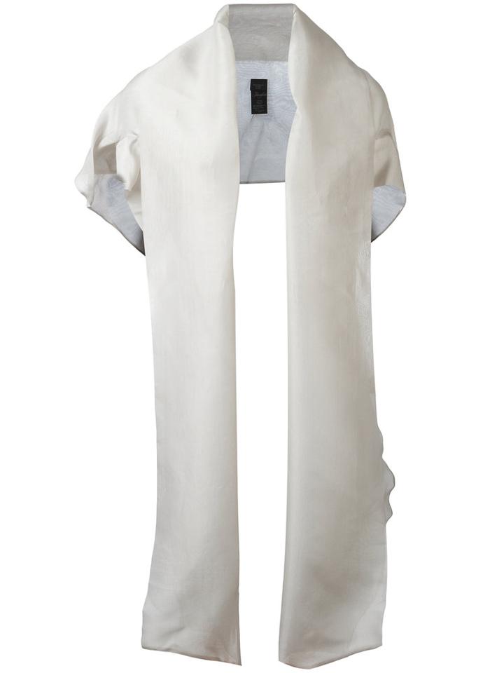 Max Mara - Sleeved Stola - Women - Silk - One Size, Women's, Grey, Silk