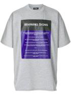 Raf Simons Warning Signs T-shirt - Grey