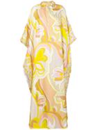 Emilio Pucci Printed Maxi Kaftan Dress - Multicolour