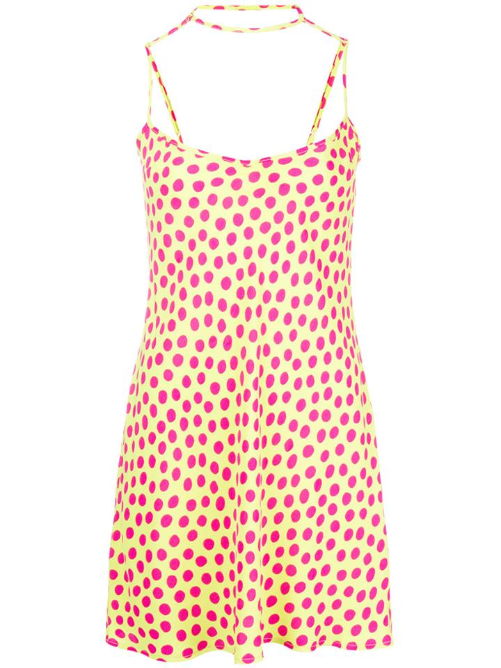 Eckhaus Latta Polka Dot Print Dress - Yellow & Orange