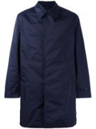 Jil Sander Single Breasted Coat, Men's, Size: 48, Blue, Cotton/polyester