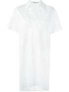 T By Alexander Wang Front Pleat Shirt Dress, Women's, Size: 10, White, Cotton