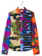 Moschino Kids Logo Print Camouflage Shirt - Multicolour