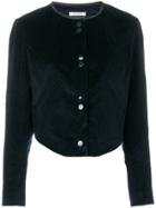 Nina Ricci Fitted And Cropped Jacket - Blue