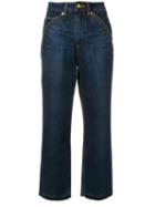 Self-portrait Self-portrait X Lee Straight Leg Jeans - Blue
