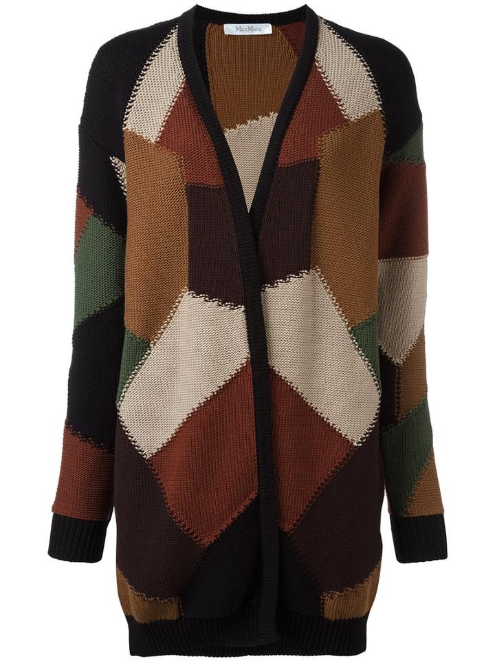 Max Mara Patch-work Cardigan, Women's, Size: Large, Cotton/polyamide