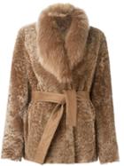 Drome Lamb Fur Jacket, Women's, Size: Large, Nude/neutrals, Lamb Fur