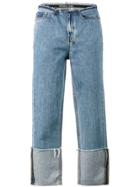 Ksubi Straight N Narrow Raw Hem Jeans - Blue