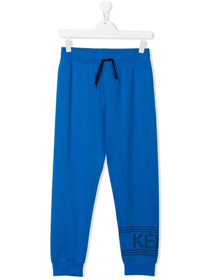 Kenzo Kids Drawstring Fitted Trousers - Blue