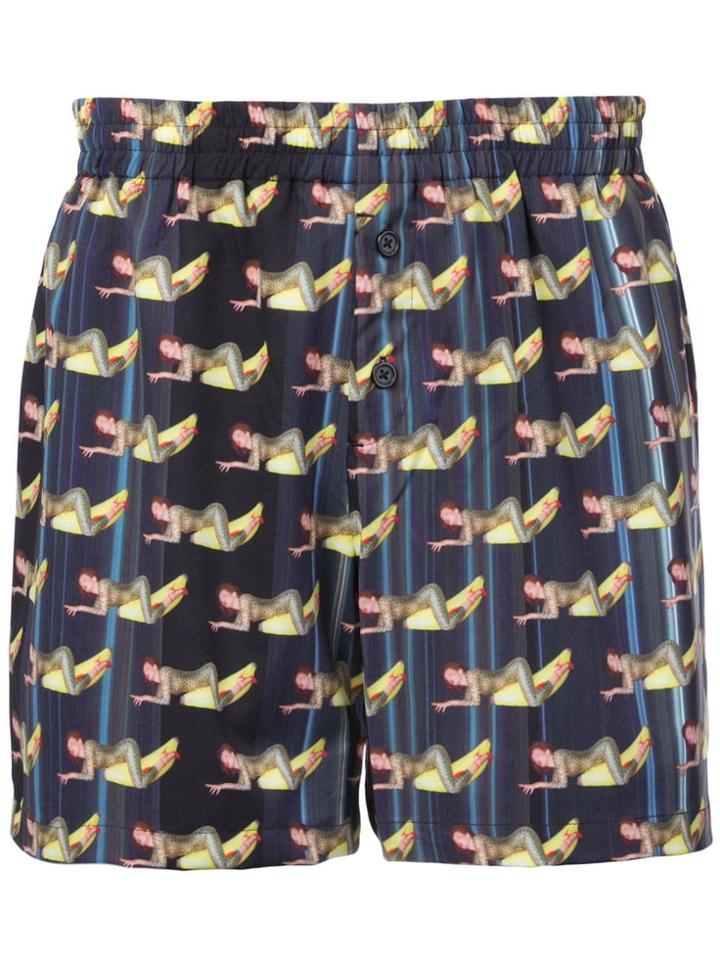 Adam Selman Banana Split Boxer Shorts - Multicolour