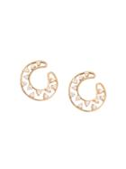Dana Rebecca 14kt Rose Gold Small Diamond Front Hoop Earrings