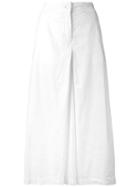 Andrea Ya'aqov - Long Box Pleat Skort - Women - Cotton/linen/flax/spandex/elastane - Xs, White, Cotton/linen/flax/spandex/elastane