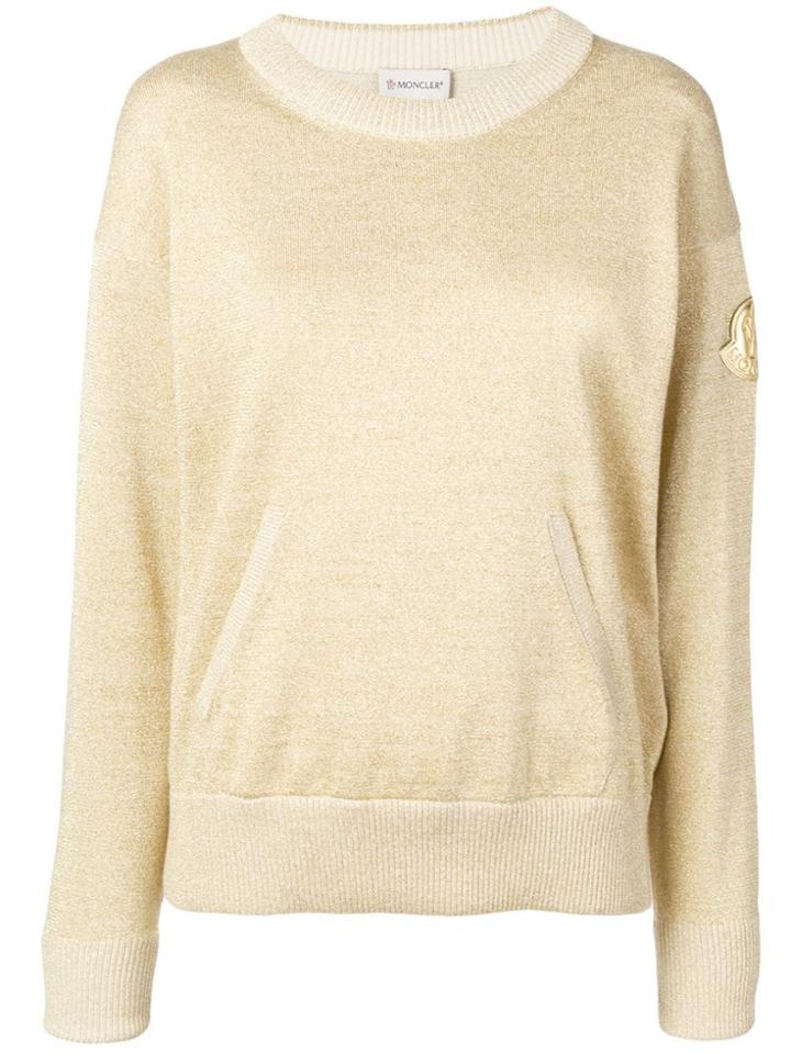 Moncler Metallic Patch Sweatshirt - Gold