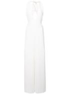 Halston Heritage V-neck Flared Jumpsuit - White