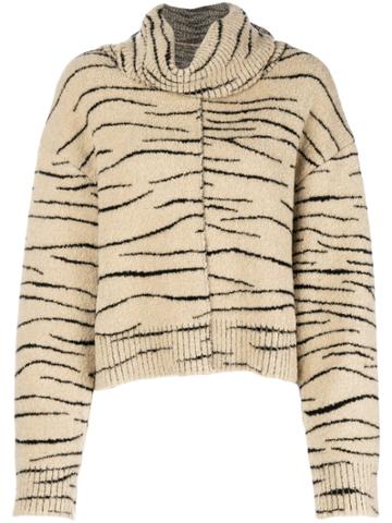 Ssheena Kissy Tiger Pattern Jumper - Nude & Neutrals