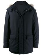 Ermenegildo Zegna Hooded Single-breasted Coat - Blue