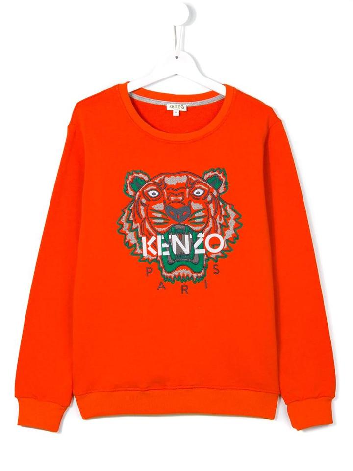 Kenzo Kids 'tiger' Sweatshirt, Boy's, Size: 14 Yrs, Yellow/orange