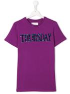 Alberta Ferretti Kids Logo T-shirt - Purple