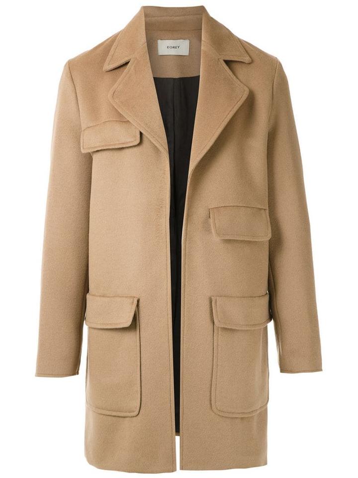 Egrey Open-front Midi Coat - Neutrals