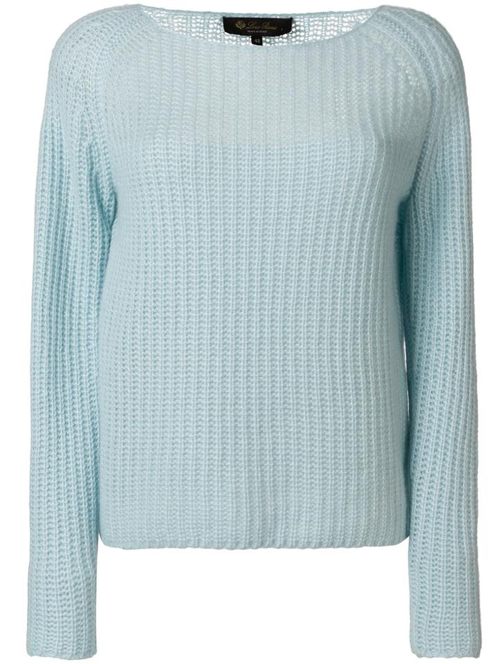 Loro Piana Long-sleeve Fitted Sweater - Blue