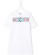 Moschino Kids Teen Logo T-shirt Dress - White