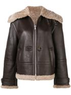 Helmut Lang Shearling Leather Jacket - Brown