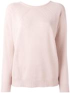 Fabiana Filippi Round Neck Jumper, Women's, Size: 44, Pink/purple, Silk/cashmere/merino