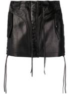 Saint Laurent Fringe Detail Skirt - Black