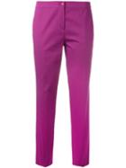 Etro - Tailored Cropped Trousers - Women - Cotton/spandex/elastane - 40, Women's, Pink/purple, Cotton/spandex/elastane