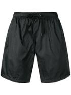Moschino Logo Printed Swim Shorts - Black