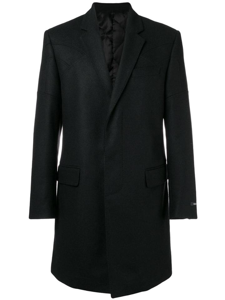 Les Hommes Single-breasted Coat - Black