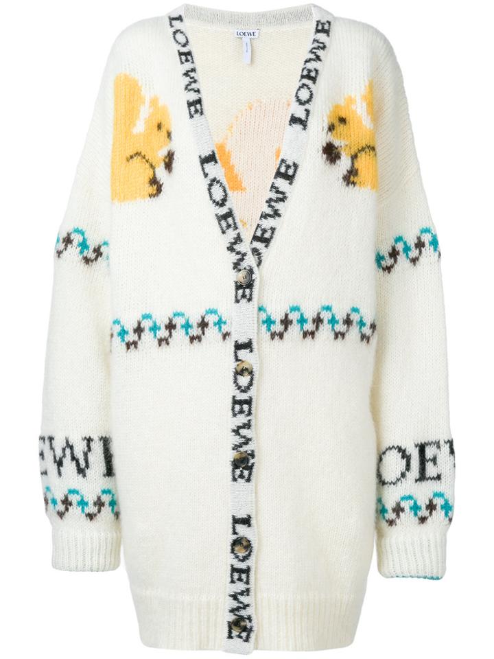 Loewe Squirrels Cardigan - White