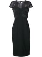 Max Mara Sheer Panel Dress - Black