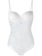 La Perla - Lace Harmony Wired Bodysuit - Women - Silk/cotton/nylon/spandex/elastane - 36c, Women's, White, Silk/cotton/nylon/spandex/elastane