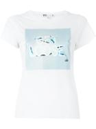 Y-3 Neon Lights Print T-shirt, Women's, Size: M, White, Cotton/spandex/elastane