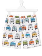 Mc2 Saint Barth Kids Teen Printed Swim Shorts - White