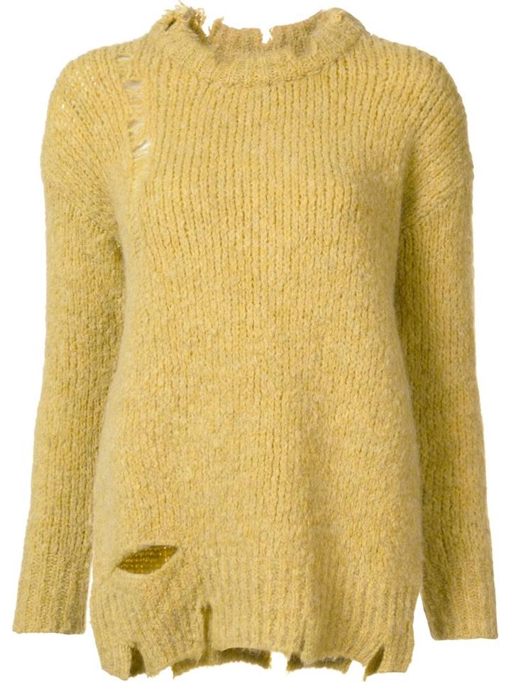 Erika Cavallini Cutout Detail Jumper, Women's, Size: Small, Yellow/orange, Wool