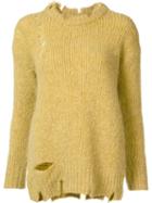 Erika Cavallini Cutout Detail Jumper, Women's, Size: Small, Yellow/orange, Wool