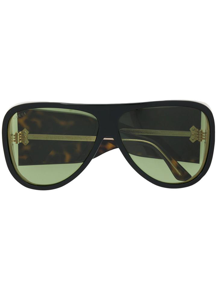 Gucci Eyewear Oversized Frame Sunglasses - Brown
