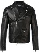 Jacket - Men - Cotton/calf Leather/polyester - 50, Black, Cotton/calf Leather/polyester, Dsquared2
