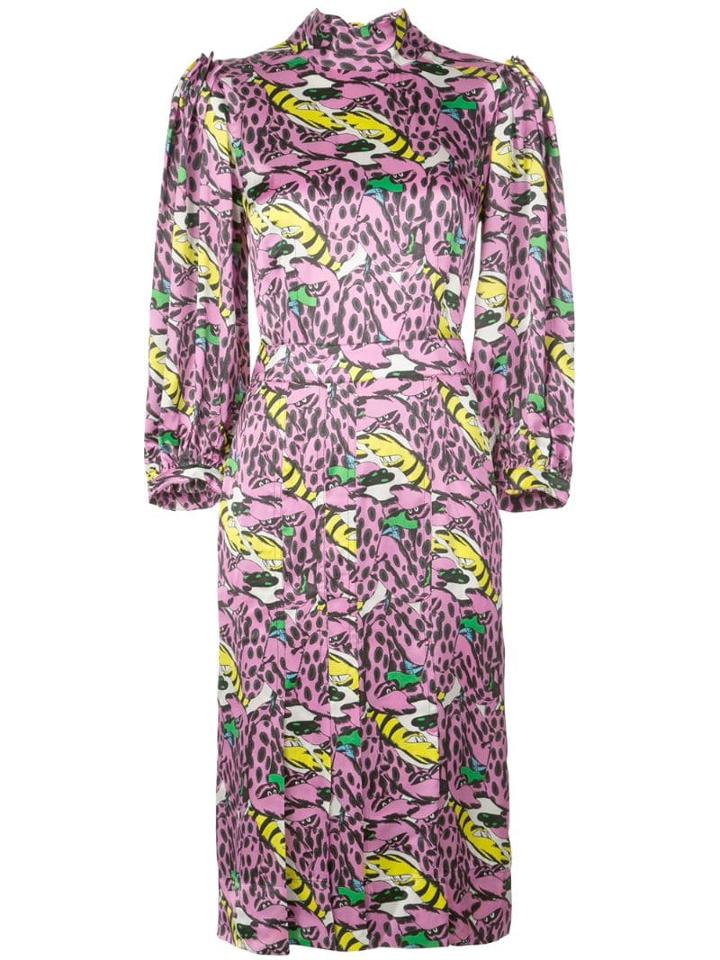 Marni Monster Print Dress - Pink