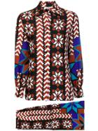 Lanvin Vintage 1976 Skirt & Shirt Ensemble - Multicolour