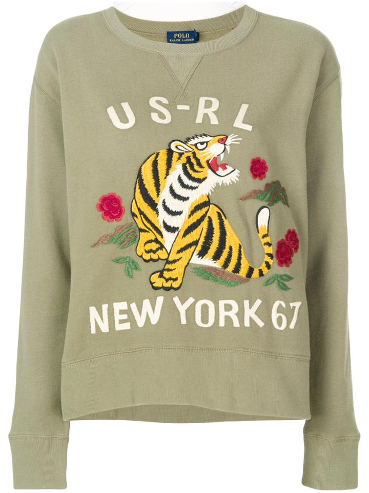 Polo Ralph Lauren Tiger Embroidered Sweater - Green
