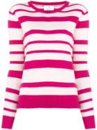 Allude Cashmere Round Neck Sweater - Pink & Purple