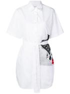 Calvin Klein Jeans Flag Print Shirt Dress - White